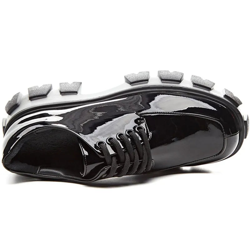 Black Chunky Platform Loafers