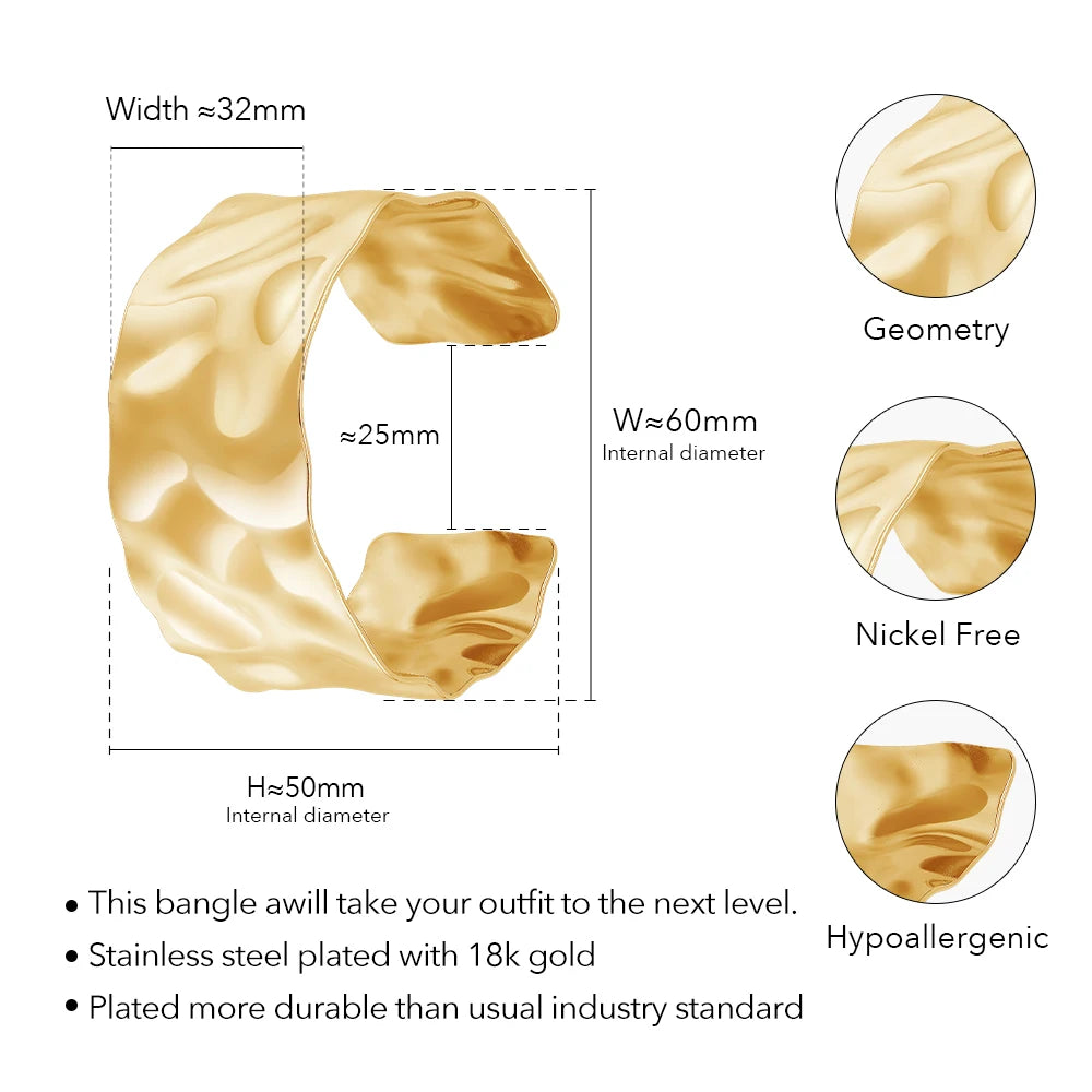 Adjustable Wide Cuff Bangle