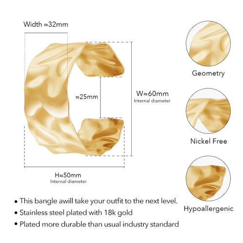 Adjustable Wide Cuff Bangle